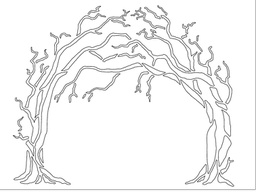 [CDSTTR-02] Tree Arch - 6&quot; x 8&quot; - MajeMask Stencil