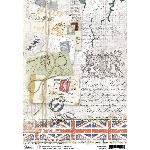 Ciao Bella Paper - Royal Mail A4 rice paper (SINGLE Sheet)