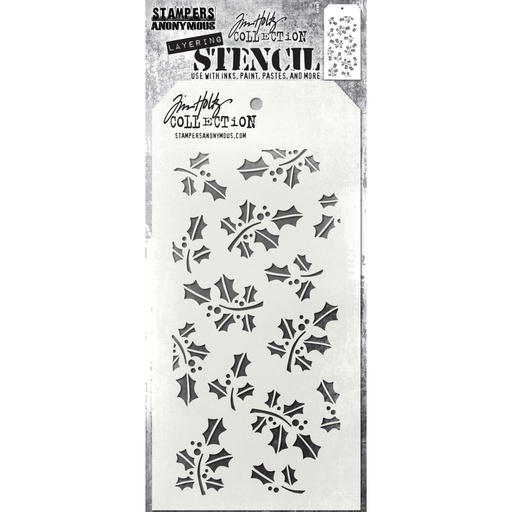 Tim Holtz Layering Stencil - Hollyberry