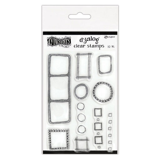 Dylusions Dyalog All the Right Boxes stamp set       