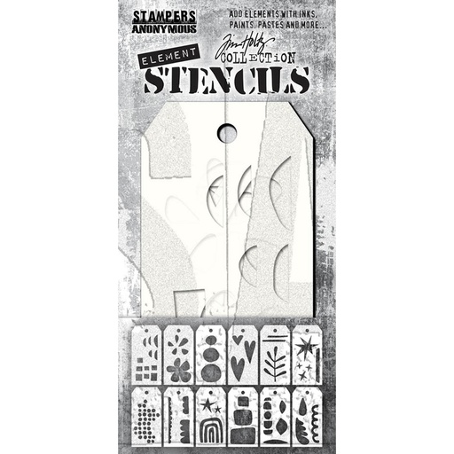 Tim Holtz - Element Stencils (12pcs)