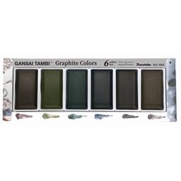 [KUMC20-GR-6V] GANSAI TAMBI GRAPHITE COLORS 6 color set