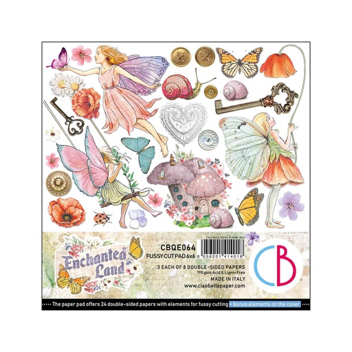Ciao Bella Paper - Enchanted Land Fussy Cut Pad (6"x6")