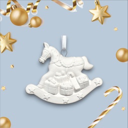 [CLMC489] Rocking Horse Ornament (wrap of 12)
