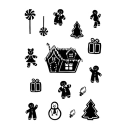 [CDCCSTGIN-01] Card-io Combinations Gingerbreads A7 Clear Stamp Set