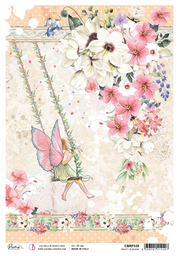 [CBRP338] Beauty in bloom - Ciao Bella Piuma Rice Paper A4 - 5 pack