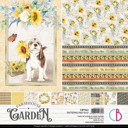 [CBT063] Ciao Bella Farmhouse Garden Paper Patterns Pad 12&quot; x 12&quot;