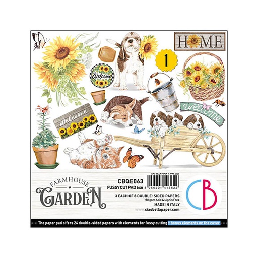 Ciao Bella Paper - Farmhouse Garden Fussy Cut Pad (6"x6")