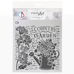 [CBMS8017] Ciao Bella Texture Stencil 8&quot; x 8&quot; - Daisies Garden