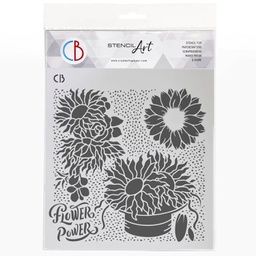 [CBMS8022] Ciao Bella Texture Stencil 8&quot; x 8&quot; - Sunflower Scent