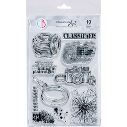 [CBPS8041] Ciao Bella Clear Stamp Set 6&quot; x 8&quot; - Classified 