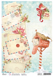 [CBRP379] Santa's inbox - Ciao Bella Piuma Rice Paper A4 - 5 pack