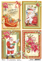 [CBRP385] Dear Santa cards - Ciao Bella Piuma Rice Paper A4 - 5 pack