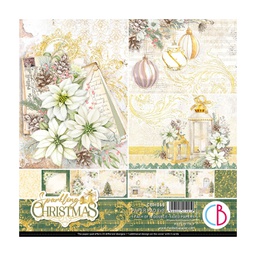 [CBH069] Ciao Bella Sparkling Christmas Paper Patterns Pad 12&quot; x 12&quot;