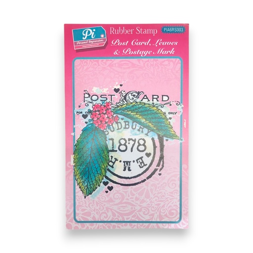 Personal Impressions Post Card, Leaves & Postage Mark Stamp Set