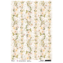 [CBRP409] Rice Paper A4 Piuma Bloomed Romance -5 Sheets