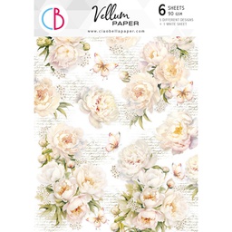 [CBV014] Ciao Bella Always &amp; Forever Vellum Paper Patterns A4 6/Pkg