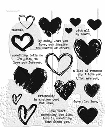 [AGCMS477] Love Notes Tim Holtz Cling Stamps