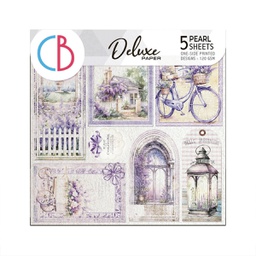 [CBDP003] Ciao Bella Morning in Provence Deluxe Paper Pearl 6&quot;x6&quot; 5/Pkg