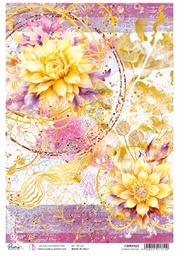 [CBRP422] Ciao Bella Rice Paper A4 Piuma Flower festival(5 sheets)