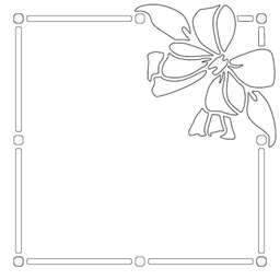 [CDSTBO-02] Bow Frame 6&quot; Square Majemask Stencil