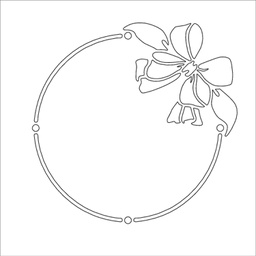 [CDSTBO-03] Round Bow Frame  6&quot; Square Majemask Stencil