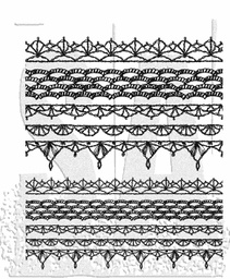 [AGCMS480] Crochet Trims Tim Holtz Cling Stamps
