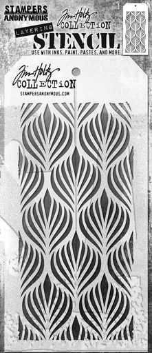Tim Holtz Layering Stencil - Deco Feather
