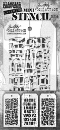 [AGMST058] Tin Holtz Mini Stencil Set #58 (3 Ea.)