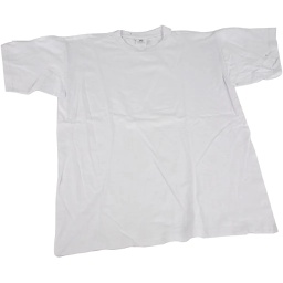 [CLCV47212] T-shirts, white, size medium , W: 52 cm, round neck, 1 pc