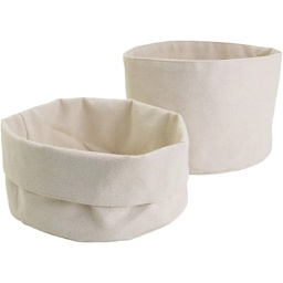 [CLCV706123] Fabric baskets, light natural, H: 14,5 cm, Dia. 20 cm, 385 g, pack of 10