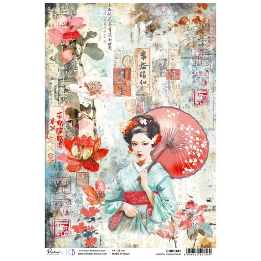 Ciao Bella Paper - Oriental Enchantment A4 rice paper (SINGLE Sheet)