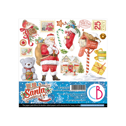 Ciao Bella Paper - Dear Santa - 6"x6" Fussy Cut Pad 