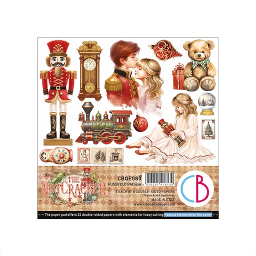 Ciao Bella Paper - The Nutcracker - 6"x6" Fussy Cut Pad 