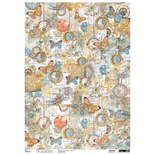 Ciao Bella Paper - Chrono Bloom A3 rice paper (3 Pack)