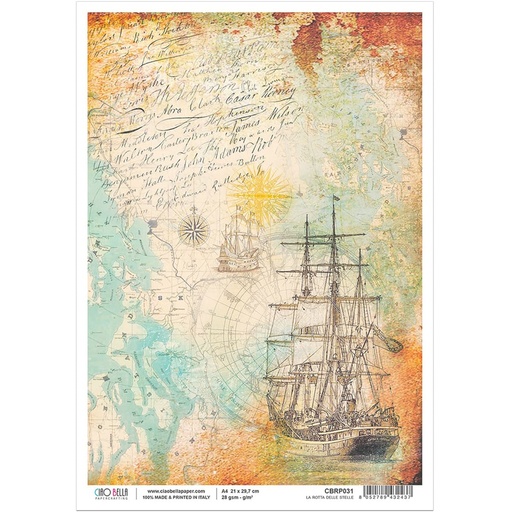 Ciao Bella Paper - La Rotta Delle Stelle A4 rice paper (5 Pack)