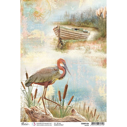Ciao Bella Paper - Heron A4 rice paper (5 Pack)