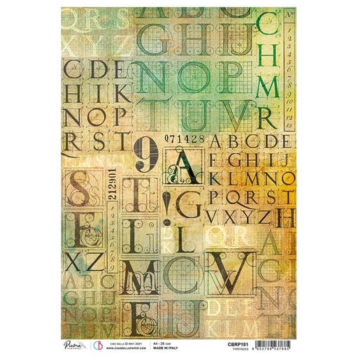 Ciao Bella Paper - Typefaces A4 rice paper (5 Pack)