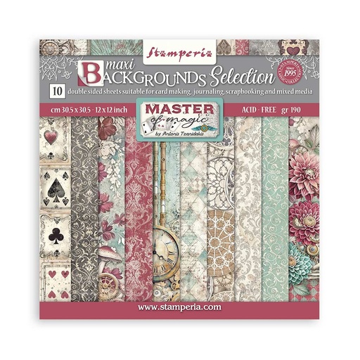 Stamperia - Master of Magic - 12"x12" Backgrounds Scrapbooking Pad 