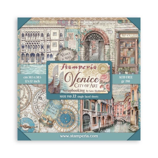 Stamperia - Venice City of Art - 12" x 12" single sided scrapbooking pad 