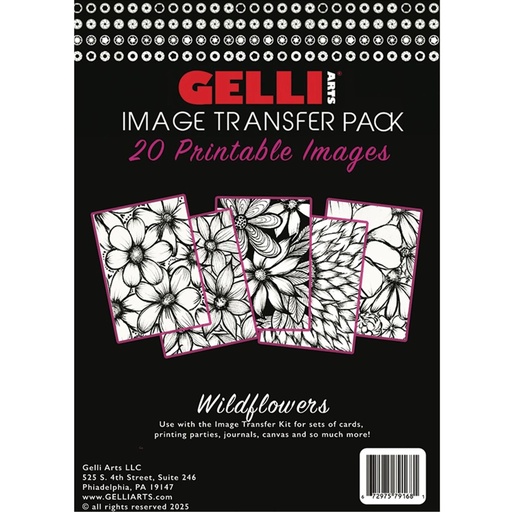 Gelli Arts Image Transfer Printables - WILDFLOWERS