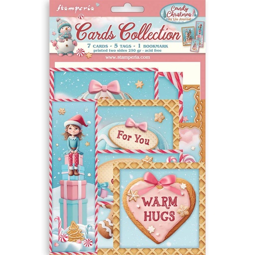 Stamperia - Candy Christmas - Cards Collection 