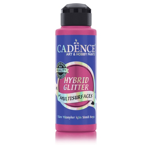 Cadence Hybrid Glitter Paint - Fuchsia + Silver Glitter (120 ml)