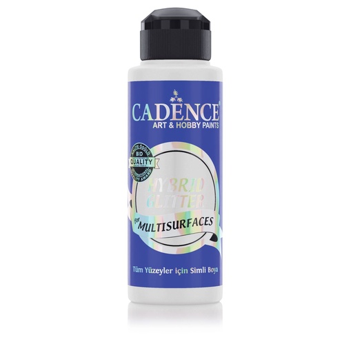 Cadence Hybrid Glitter Paint - White + Gold Glitter (120 ml)