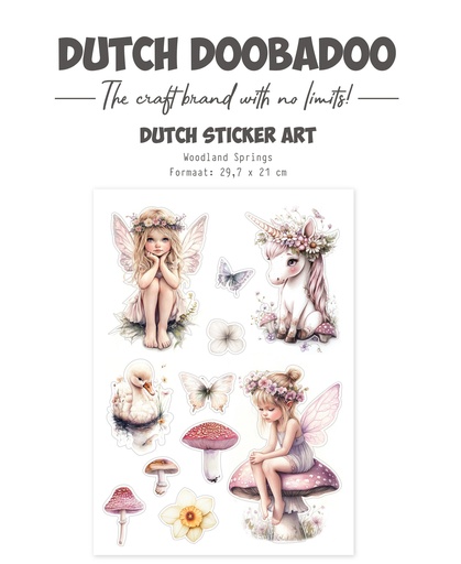 Dutch Doobadoo - Woodland Springs - A4 Transparent Sticker Sheet
