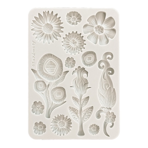 Stamperia - Furry Friends - A5 Silicon Mould - Flowers