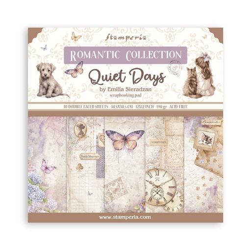 Stamperia - Quiet Days - 12"x12" Double Sided Scrapbooking Pad 