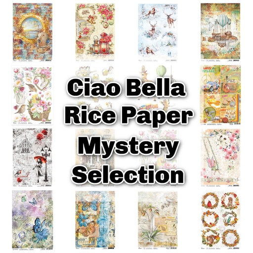 Ciao Bella Paper A4 Rice Paper Mystery Selection in A4 Storage Wallet (10 sheets)