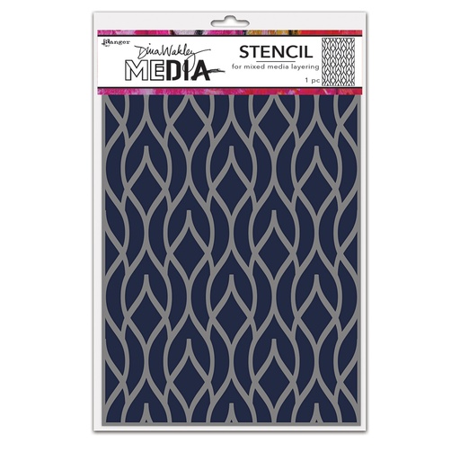 Dina Wakley MEdia Stencil - Pointy Fence 