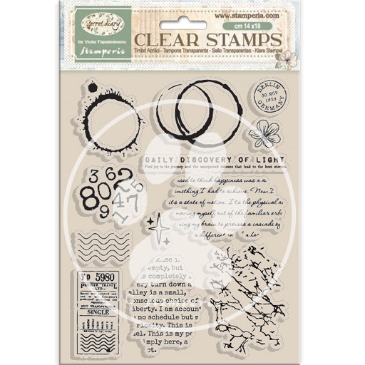 Stamperia - Secret Diary - Secret Diary Acrylic Stamp Set (New Design)